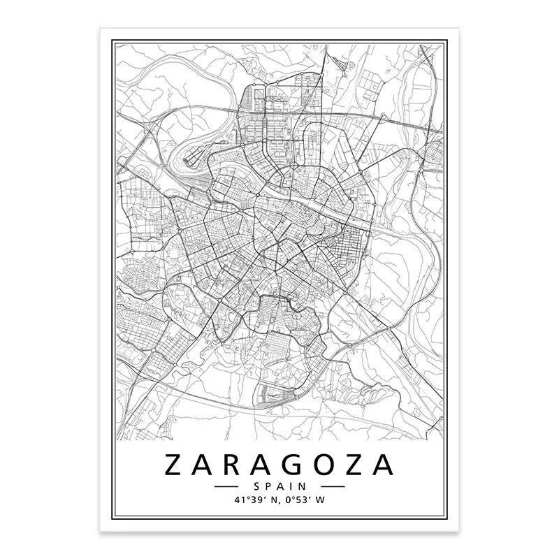 Affiches minimalistes des plus belles d'Espagne
