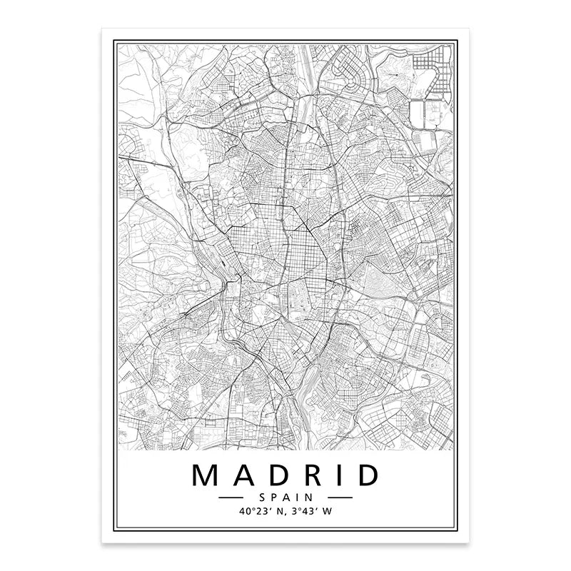 Affiches minimalistes des plus belles d'Espagne