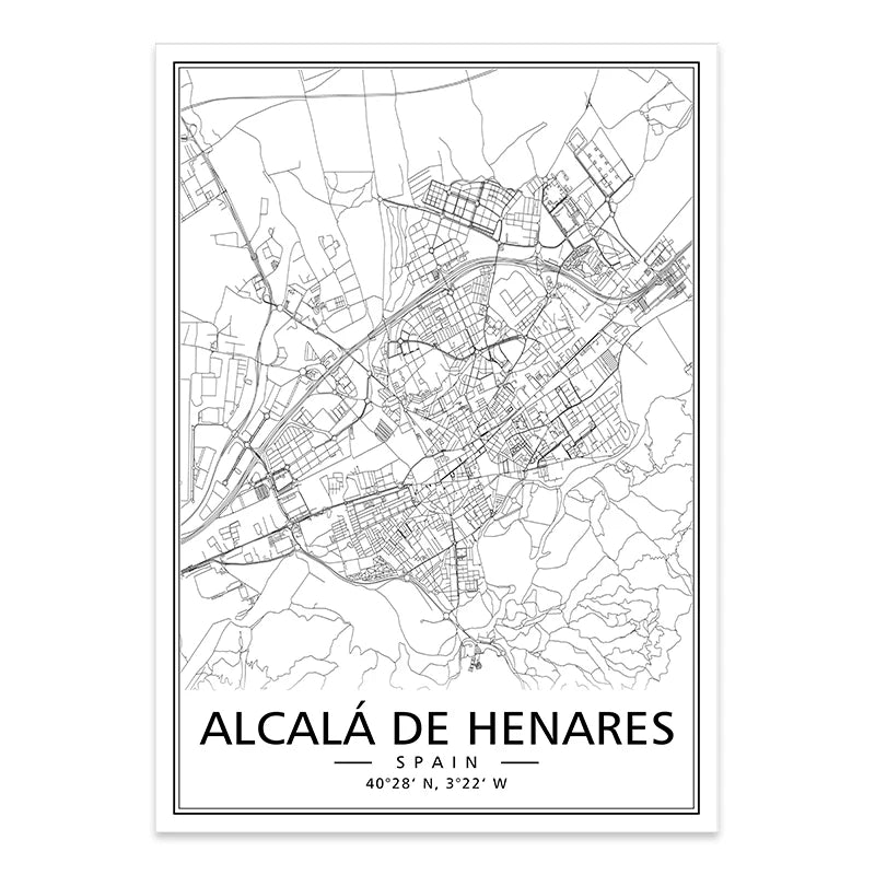 Affiches minimalistes des plus belles d'Espagne