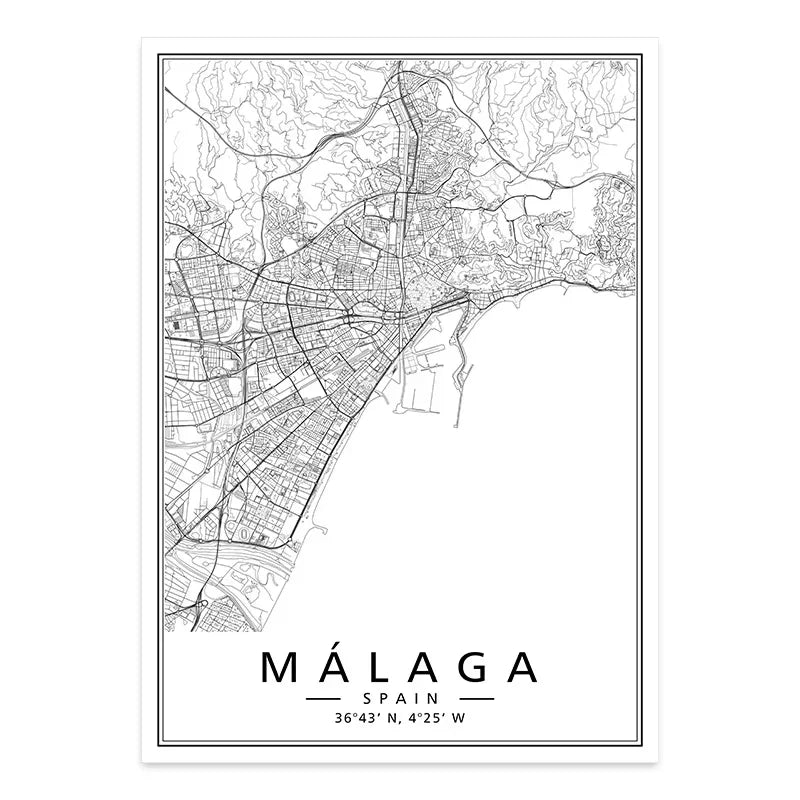 Affiches minimalistes des plus belles d'Espagne