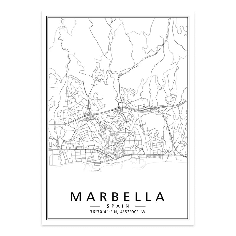 Affiches minimalistes des plus belles d'Espagne