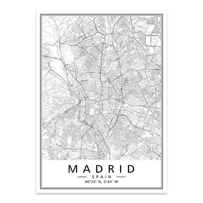 Affiches minimalistes des plus belles d'Espagne