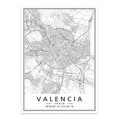 Affiches minimalistes des plus belles d'Espagne