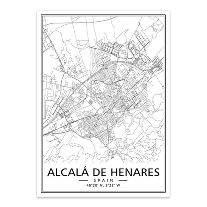 Affiches minimalistes des plus belles d'Espagne
