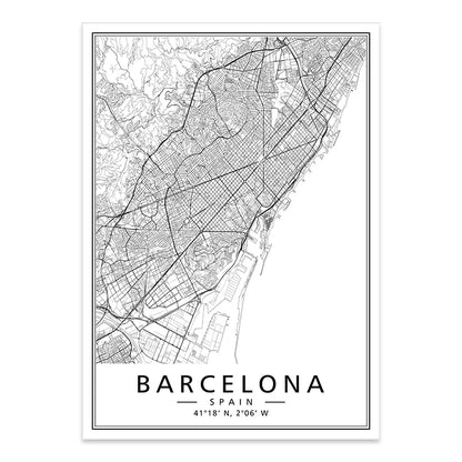 Affiches minimalistes des plus belles d'Espagne