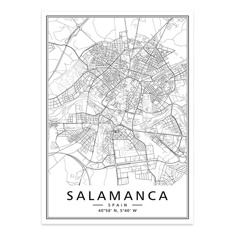 Affiches minimalistes des plus belles d'Espagne